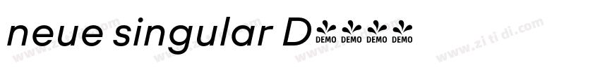 neue singular D字体转换
